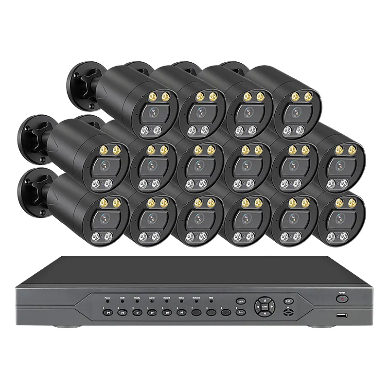 Система видеонаблюдения, 16-канальный сетевой видеорегистратор с POE IP Bullet cctv, камера наблюдения с ночным видением