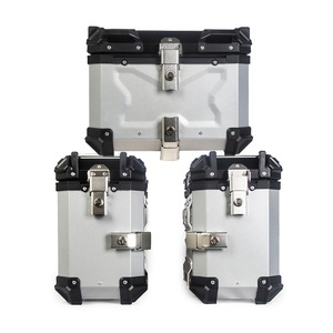 Caja Trasera Impermeable para Scooter, <span class=keywords><strong>Maletero</strong></span> Lateral para Motocicleta, 45L, Multifuncional, Blindado, de Aleación de Aluminio Negro, Venta al Por Mayor - Product Image 4
