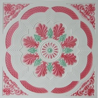 Aislamiento de calor falso techo/colorido 3D diseño de la flor de techo de yeso/GRG azulejos de placa de yeso