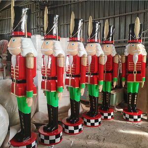 <span class=keywords><strong>Outdoor</strong></span> Fiberglas Nussknacker-König Skulptur für Weihnachtsveranstaltungen Wasserdicht Korrosionsbeständig Große Größe Innen/Außen - Product Image 4