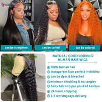 Peluca de Cabello Humano Ondulado Profundo Vietnamita Natural 13X4 HD con Encaje Frontal, Sin Pegamento, Lista para Usar, Pre-Arrancada, Rizada Birmana, para Mujeres