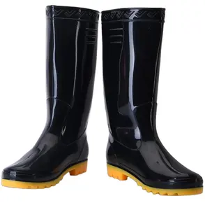 कम कीमत अनुकूलित काम पीवीसी सुरक्षा पुरुषों आसान साफ के लिए अस्तर चमक रबर बारिश जूते