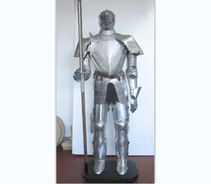Decorative Medieval Knight Full Armor Suit with Display Stand Collectible Full Suit of Armour Decor Gift