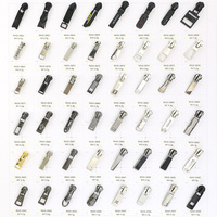 Usine Supply Zinc Alliage Zipper Tête Zip Non Verrouillage Tête Extracteur Bagages Zipper Curseurs pour Nylon Zipper
