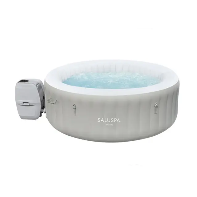 Sıcak!!! Bestway 60008 lay-z-spa Paris hava Jet taşınabilir masaj Spa 4-6 kişi için LED ışıkları ile