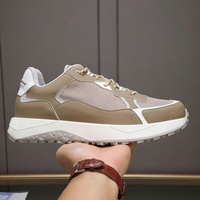 Chaussures Décontractées Sportives Homme Printemps-Été-Automne-Hiver, Mocassins de Course Lumineux Tendance Mode en Cuir de Vachette, Souples et Rehaussantes