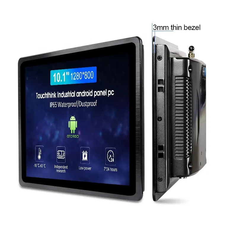 7 8 10.1 11.6 Inch Panel Pc 3Mm Bezel Waterdicht Embedded Wifi Android Industriële Computer Voor Industriële