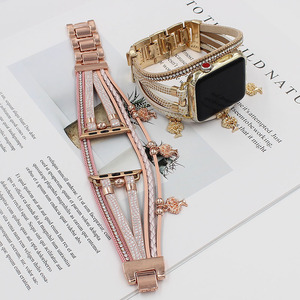 <span class=keywords><strong>Bracelet</strong></span> en <span class=keywords><strong>cuir</strong></span> tissé pour <span class=keywords><strong>Apple</strong></span> <span class=keywords><strong>Watch</strong></span>, bijoux bohème cadeau pour femmes, <span class=keywords><strong>bracelet</strong></span> boho en <span class=keywords><strong>cuir</strong></span> - Product Image 1