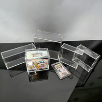 Boîtier acrylique transparent personnalisé, durable, version anglaise, en plexiglas, pour boosters ETB, UPC, SPC, TCG