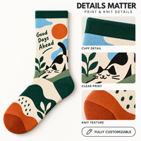 Chaussettes numériques 360 personnalisées OEM pour adultes, en polyester/nylon/coton/bambou/laine, résistantes aux déchirures, à séchage rapide, respirantes et sans coutures