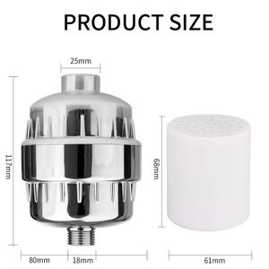 Bán buôn thời trang phòng tắm vòi nước Phụ kiện 12-giai đoạn tắm Lọc nước cứng Shower Head Clo loại bỏ vòi hoa sen bộ lọc - Product Image 4