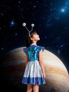 Disfraz Brillante de Robot Alienígena con IA para Niños, Cosplay de Halloween, Juego de Roles - Product Image 3
