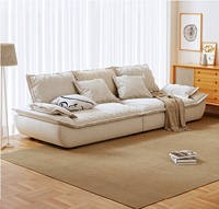 Canapé modulaire en tissu de lin doux et simple, meubles de salon, chaise longue, canapé-lit lavable, ensemble de canapé modulaire d'angle