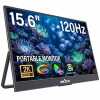 Moniteur portable de 15,6 pouces avec protection des yeux, fréquence de rafraîchissement de 120 Hz, écran mat HDR pour les jeux, les affaires et le télétravail