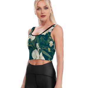 Soutien-gorge de sport à bretelles de yoga élastique moyenne image personnalisée haut court sexy vêtements de fitness sans couture léger motif imprimé doublure en spandex - Product Image 4