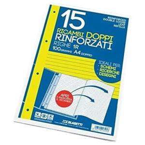 แพ็ค 15 แผ่น กระดาษรีฟิลเสริมความแข็งแรง ขนาด A4 แบบมีเส้นบรรทัด - Product Image 1