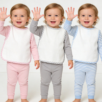Bavoirs pour bébé de haute qualité, doux, multicolores, personnalisés, unisexes, en coton doux, en tissu éponge blanc