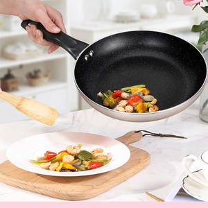 Sartén antiadherente Midea de 30 cm con revestimiento dorado para estufas de gas, solo lavar a mano - Product Image 5