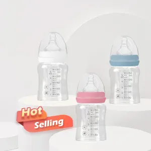 Biberones Para Bebes Porte Biberon Bb Baby Products Wide Neck Borosilicate Glass Baby Bottle Feeding Bottle