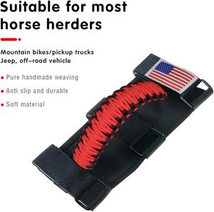 Poignées de maintien rétractables en paracorde pour barre de protection <span class=keywords><strong>Jeep</strong></span> Wrangler JL JK TJ <span class=keywords><strong>YJ</strong></span> - Product Image 6