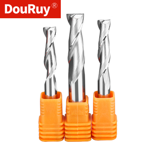 Douruy Shank 4mm 6mm 8mm 10mm hai sáo <span class=keywords><strong>CNC</strong></span> khắc <span class=keywords><strong>Router</strong></span> <span class=keywords><strong>bits</strong></span> cho máy cắt gỗ Carbide End Mills cắt phay công cụ - Product Image 1