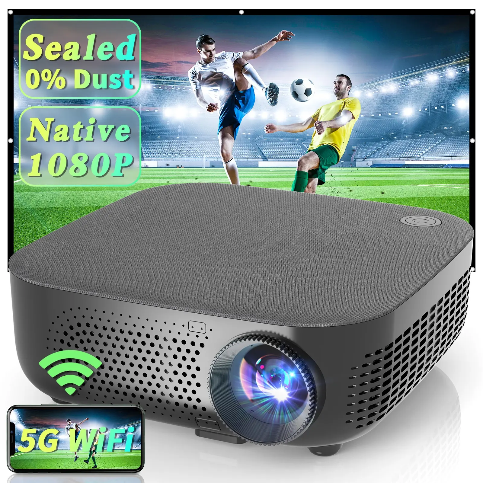 2024 Best Seller 4K Led Native 1080P Portable Hd New Home Cinema Projection G1 Projector Screen