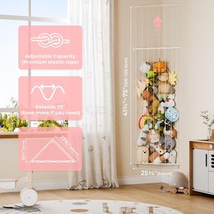 Angolo imbalsamato porta animali per lo stoccaggio di giocattoli di grandi dimensioni Organizer animale appeso bambini organizzatori di giocattoli per la conservazione di peluche - Product Image 2