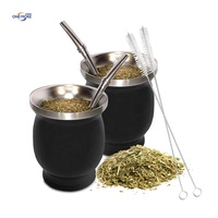 Yerba Mate Cup Tasse à vide en acier inoxydable Ensemble de tasses à thé argentines isolées à double paroi