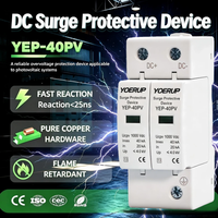 Dispositif de protection contre les surtensions CC 20kA 40kA T1 T2 1P 2P 3P 4P 500V 600V 800V 1000V 1200V Parafoudre Solaire Photovoltaïque SPD