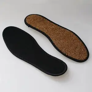 Palmilhas de bota de sapato com fibras de côco naturais e pano termo