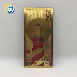<span class=keywords><strong>Billet</strong></span> de collection <span class=keywords><strong>souvenir</strong></span> en or 999999 de 250 guilder néerlandais coloré, pour collection de monnaies anciennes - Product Image 2