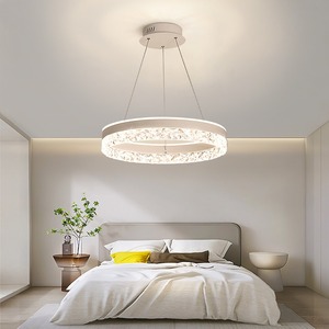 Circulaire acrylique LED spectre complet lustre moderne minimaliste salon chambre pendentif lumière créative ronde plafonnier - Product Image 4