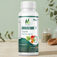 Choles Care – Capsules d'extrait de plantes polyherbacées, poudre botanique 500mg, 60 unités – Complément alimentaire naturel à base de plantes en vrac, marque privée OEM