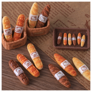 Miniatures d'aliments en résine de dessin animé, objets, kits miniatures DIY, breloques 3D, baguette, pain, jeu de <span class=keywords><strong>cuisine</strong></span> pour enfants, figurine de maison de poupée, jouet d'imitation - Product Image 1