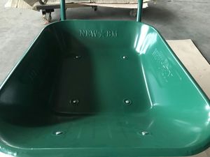 Brouette de chantier robuste <span class=keywords><strong>Haemmerlin</strong></span> Style WB6400, type français, à 1 roue, avec plateau en acier de 100 L, pour usage industriel sur chantier de construction - Product Image 4