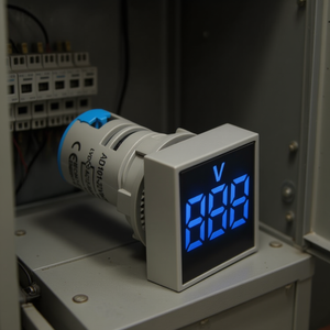 โวลต์มิเตอร์แผงดิจิตอลจอแสดงผลสีฟ้า0-300V AC DC โวลต์มิเตอร์รูปทรงสี่เหลี่ยม - Product Image 3