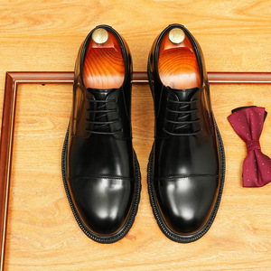 Zapatos de Hombre de Estilo Nuevo, Casuales de Negocios, Formales de Negocios, de Cuero Genuino, Impermeables, Transpirables, con Diseño de Punta - Product Image 5