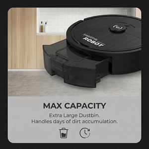 เครื่องดูดฝุ่นไร้สายแบบหุ่นยนต์ ออกแบบมาเพื่อการทำความสะอาดบ้านอย่างเงียบสงบ แรงดูด 1000Pa ใช้งานได้นาน 60 นาที - Product Image 5