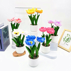 Planta Artificial de Amapola en Maceta Paulon, 10cm-30cm, Plástico, Decoración para el Hogar, Decoración para Bodas, Accesorios para Exteriores - Product Image 1