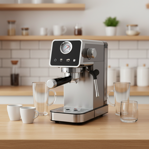 Cafetera Italiana Eléctrica Premium de Acero Inoxidable, Control Digital, 15 Bares de Presión, Estándar Europeo, Duradera <span class=keywords><strong>para</strong></span> Hotel y Hogar - Product Image 3
