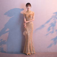 Nouvelle Arrivée Robe Longue Moulante Femme de Haute Qualité avec Paillettes, Appliques en Dentelle, Franges Perlées et Traîne Chapelle – Sexy, Vente en Gros, Personnalisable OEM