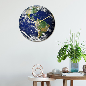 Relojes de Pared Luminosos de los Siete Continentes Decorados con Movimiento Silencioso de Acrílico - Product Image 4