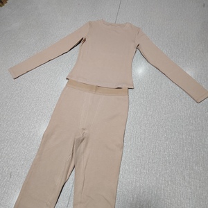 Elegante Top Corto a Costine a Maniche Lunghe e Leggings a Vita Alta, Completo 2 Pezzi <span class=keywords><strong>per</strong></span> Donna, Outfit Estivo <span class=keywords><strong>Casual</strong></span> Comodo Personalizzabile - Product Image 5