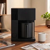 Cafetière programmable à filtre, machine à café automatique avec carafe en verre et plaque chauffante, machine à café compacte pour hôtel