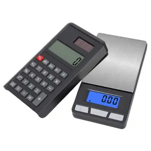 Timbangan Mini Digital, timbangan perhiasan emas portabel skala kalkulator saku mesin portabel 500g x 0.01g dengan kalkulator