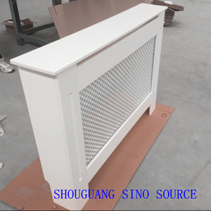 Couvercle de radiateur de haute qualité, blanc inachevé, moderne, grille en bois, meubles d'armoire, vente en gros - Product Image 4