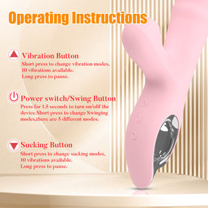 10 Frequency Sucking Modes With Dildo Shape AV <b>Wand</b> <b>Vibrator</b> For Adult - Product Image 6
