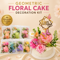 12-teiliges Gold Spiegel Acryl Happy Birthday Tortendeko-Set Blumenmuster Rosa Rose Pfingstrose Schmetterling Geometrische Dekoration Zubehör
