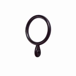 LINEA FERRO DECO - Juego de 8 Anillos para Cortinas de Plástico Negro - Product Image 1