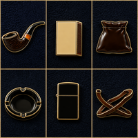 En gros, Pin's de revers de luxe en émail, style rétro gentleman fumeur de pipe, avec logo personnalisé, cadeau souvenir pour fumeur de tabac, pour costumes